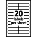 Avery Removable Labels, Removable Adhesive, 1/2" x 1-3/4", 840 Labels (5422), White, AVE05422