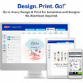 Avery Removable Multi-Use ID Labels on Printable 4" x 6" Sheets, White, 80 / Pack, AVE05453