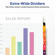 Avery Extra-Wide Dividers, 10 Tabs, Ready Index (11165), 1 Set