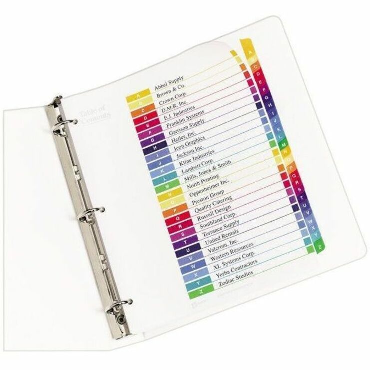Avery A-Z Dividers, 26 Tabs, Ready Index, Multicolor Tabs (11125), 1 Set