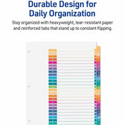 Avery A-Z Dividers, 26 Tabs, Ready Index, Multicolor Tabs (11125), 1 Set
