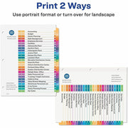 Avery A-Z Dividers, 26 Tabs, Ready Index, Multicolor Tabs (11125), 1 Set