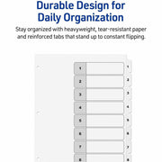 Avery Binder Dividers, 8 Tabs, Ready Index (11132), 1 Set