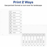 Avery Binder Dividers, 8 Tabs, Ready Index (11132), 1 Set