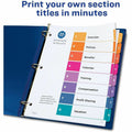 Avery Dividers, 8 Tabs, Ready Index (24 Sets of 11168), White, 1 Box, AVE11168