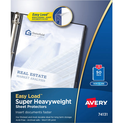 Avery Super-Heavyweight Sheet Protectors, Clear, 8 1/2" Width x 11" Length, 50 / Box, AVE74131