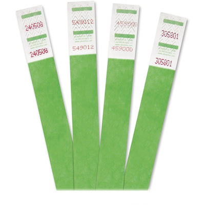 Advantus Tyvek Wristbands, Green, 500 / Pack — view 1