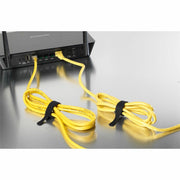VELCRO® ONE-WRAP Thin Ties 8in x 1/2in Ties Gray & Black 50 ct, 1 Pack