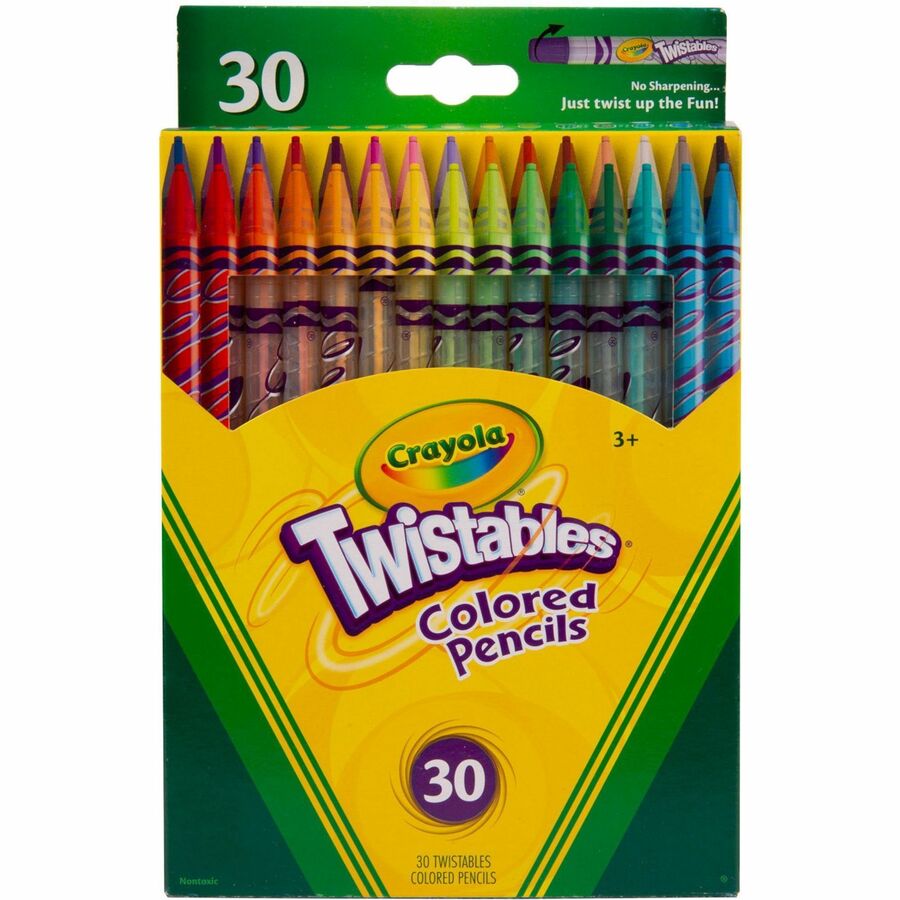Crayola Twistables Colored Pencils, Non-toxic, 30 / Set, CYO687409