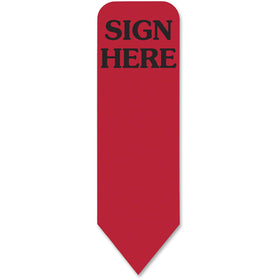 TOPS Redi-Tag Sign Here Reversible Red Refill Rolls, 6 / Box, RTG91012