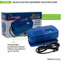 Champion Sports Deluxe Electric Inflating Pump, Blue, CSIEP1500
