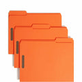 Smead 12540 1/3 Tab Cut Letter Recycled Fastener Folder, Orange, 8 1/2" Width x 11" Length, 50 / Box, SMD12540