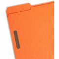 Smead 12540 1/3 Tab Cut Letter Recycled Fastener Folder, Orange, 8 1/2" Width x 11" Length, 50 / Box, SMD12540