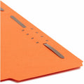 Smead 12540 1/3 Tab Cut Letter Recycled Fastener Folder, Orange, 8 1/2" Width x 11" Length, 50 / Box, SMD12540