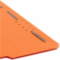 Smead 12540 1/3 Tab Cut Letter Recycled Fastener Folder, Orange, 8 1/2" Width x 11" Length, 50 / Box, SMD12540
