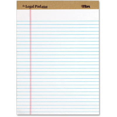 TOPS Binding Letr - Trim Perf. Writing Pads - Letter, 8 1/2" x 11", 1 Dozen, TOP71533