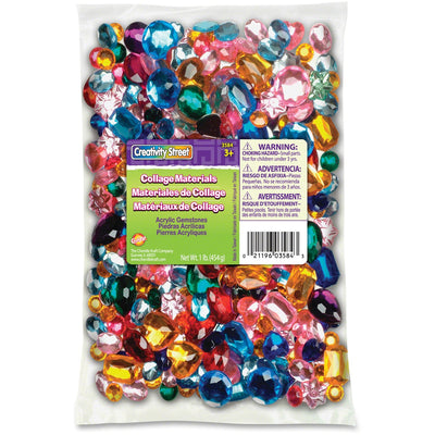 Dixon Ticonderoga Creativity Street Acrylic Gemstones Classpack, Assorted, 1 Pack, PAC3584