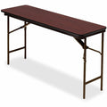Iceberg Premium Wood Laminate Folding Table, Brown, ICE55274