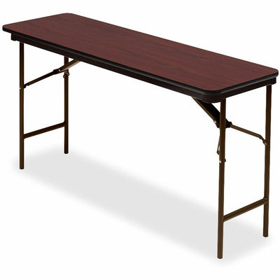 Iceberg Premium Wood Laminate Folding Table, Brown, ICE55274