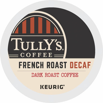 Keurig Dr Pepper . Tully's Coffee K-Cup French Roast Decaf Coffee, 24 / Box, GMT192419