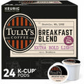 Keurig Dr Pepper . Tully's Coffee K-Cup, Pod Breakfast Blend Keurig Single-Serve K-Cup Pods, Light Roast Coffee, 24 Count, 24 / Box, GMT192719
