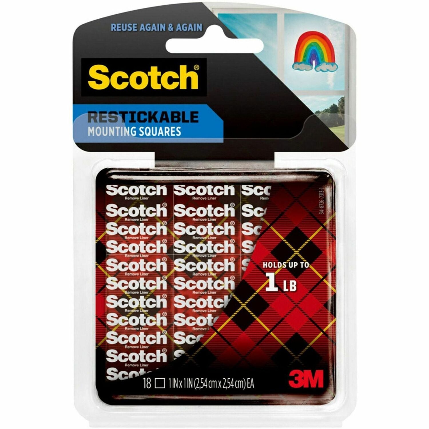Scotch Restickable Mounting Tabs, 1 Pack