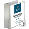Business Source Basic D-Ring White View Binders, 8 1/2" Width x 11" Length, BSN28444