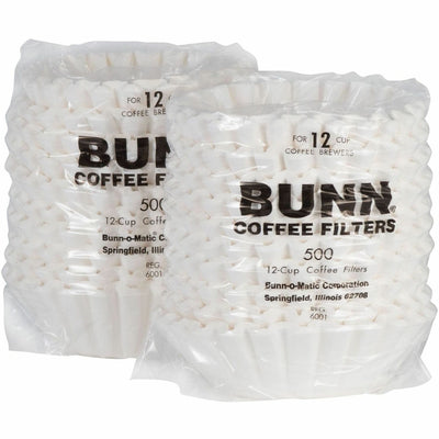 Bunn-O-Matic BUNN 12-Cup Regular Filters, White, 1000 / Carton, BUN201150000