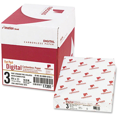 Nekoosa Coated Fast Pack Digital Carbonless Paper, Pink, 8 1/2" x 11", 5 / Carton, NEK17391