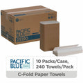 Georgia Pacific . Pacific Blue Basic C-Fold Recycled Paper Towel, White, 10 / Carton, GPC25190