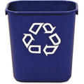 Rubbermaid Commercial 13 QT Standard Deskside Recycling Wastebasket, Blue, 3.25 gal, RCP295573BE