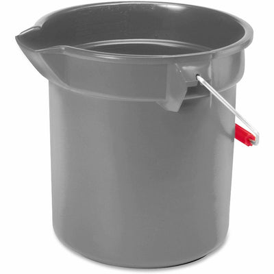 Rubbermaid Commercial Brute 10-quart Utility Bucket, Chrome, RCP296300GY