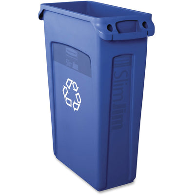 Rubbermaid Commercial Venting Slim Jim Container, Blue, 23 gal, RCP354007BE