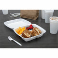 Dart Container 8-1/2" Triple-Compartment Foam Containers, White, 200 / Carton, DCC85HT3
