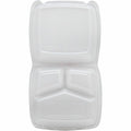 Dart Container 8-1/2" Triple-Compartment Foam Containers, White, 200 / Carton, DCC85HT3