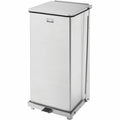 Rubbermaid Commercial Defenders Square Step Can, Stainless Steel, 13 gal, RCPST24SSPL