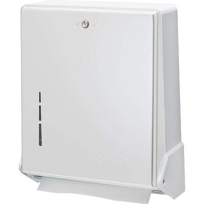 San Jamar True Fold Towel Dispenser, White, 500 x Towel Multifold, SJMT1905WH