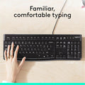 Logitech K120 Plug-and-Play USB Keyboard, Black, LOG920002478