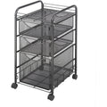 Safco Onyx Mesh File Cart, Black, SAF5213BL