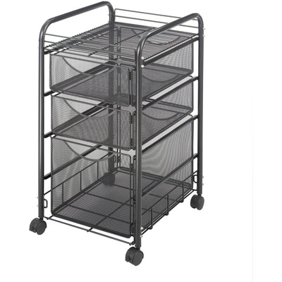 Safco Onyx Mesh File Cart, Black, SAF5213BL
