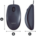 Logitech B100 Optical USB Mouse, Black, LOG910001439
