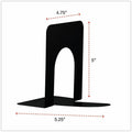 Universal Bookend, Black, 1 Pair, UNV54055