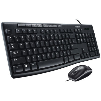 Logitech MK200 Media Corded Keyboard and Mouse Combo, LOG920002714