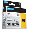Newell Dymo Rhino Industrial Vinyl Labels, Black on White, DYM18444