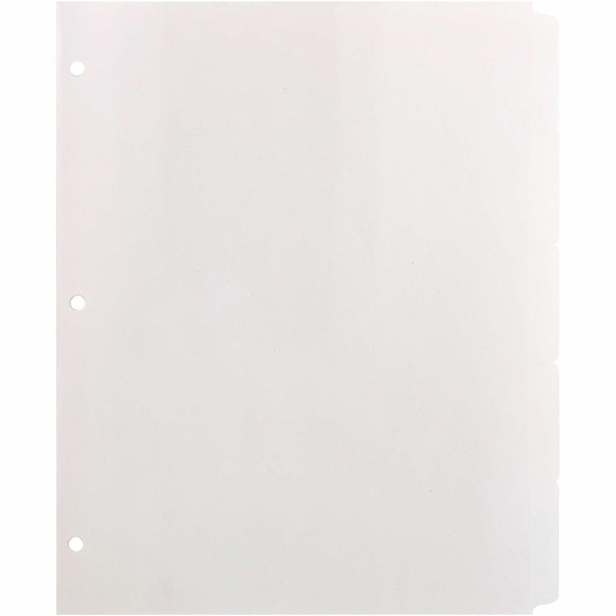 Business Source Reinforced Hole Punched Indexes, White, 1 Box — view 1