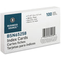 Business Source Plain Index Cards, 5" Width x 3" Length, 100 / Pack, BSN65258