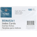 Business Source Ruled Index Cards, 6" Width x 4" Length, 100 / Pack, BSN65261
