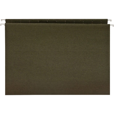 Business Source Letter Recycled Hanging Folder, Green, 8 1/2" Width x 11" Length, 25 / Box — view 1