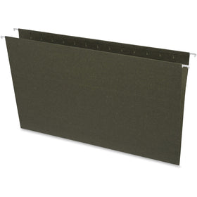 Business Source Legal Recycled Hanging Folder, Green, 8 1/2" Width x 14" Length, 25 / Box, BSN26529