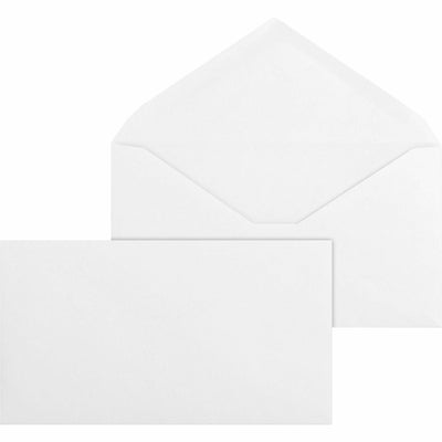 Business Source No. 6-3/4 White Wove V-Flap Business Envelopes, 500 / Box, BSN42252